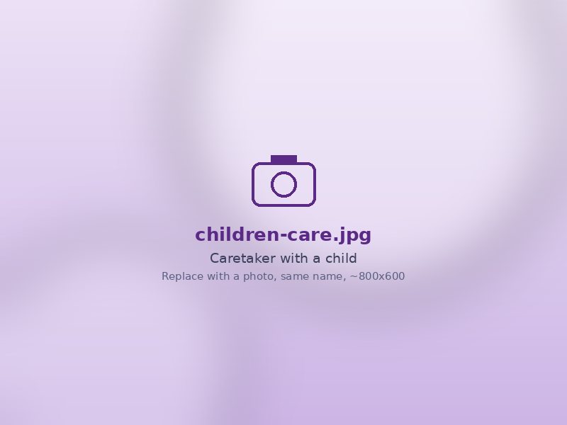 Caretaker playing with a young child