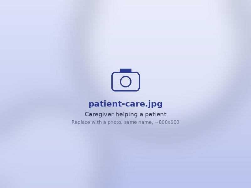 Caregiver helping a patient at home